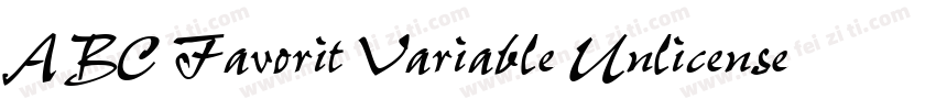 ABC Favorit Variable Unlicensed Trial字体转换